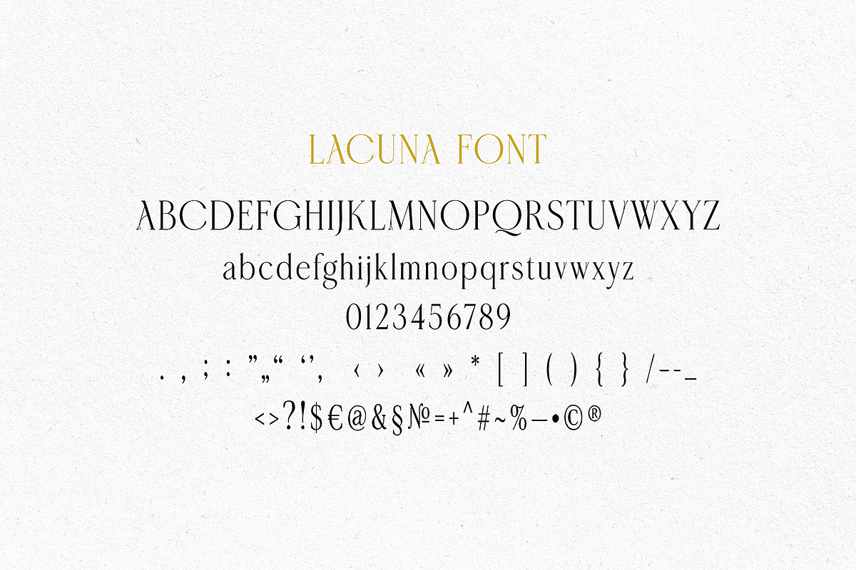 Lacuna Display Font, a Serif Font by gafaroff studio (Photo 7 of 7)