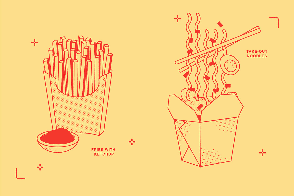 Fast Food Vector Illustration, a Food Illustration by GemPortella (Photo 6 of 14)