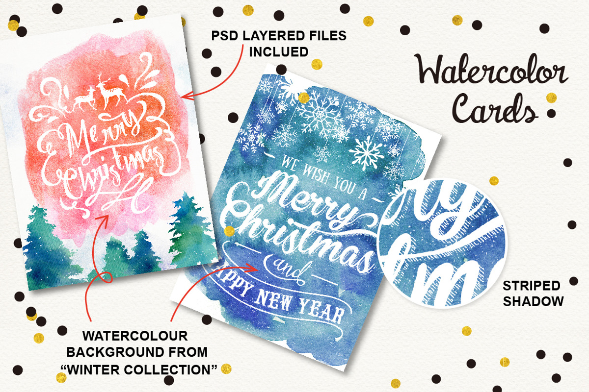 6 Christmas greeting cards set, an Animal Illustration by Graphic Box (Photo 3 of 5)