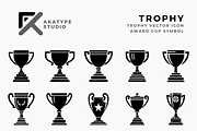 Trophy Icon Vector, a Solid Icon by Akatype Studio (Thumbnail 1 of 3)