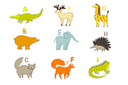 Cute Zoo Alphabet, an Animal Illustration by Anna Isaeva (Thumbnail 2 of 5)