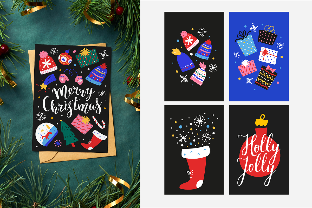 Christmas illustrations, cute doodle, a Decorative Illustration by Fave Brush (Photo 4 of 7)