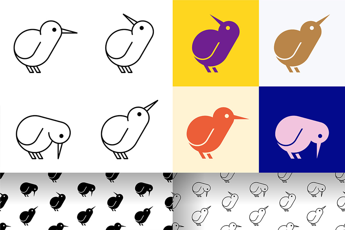 Kiwi bird Logo, a Graphic by NataliiaVolyk (Photo 1 of 6)