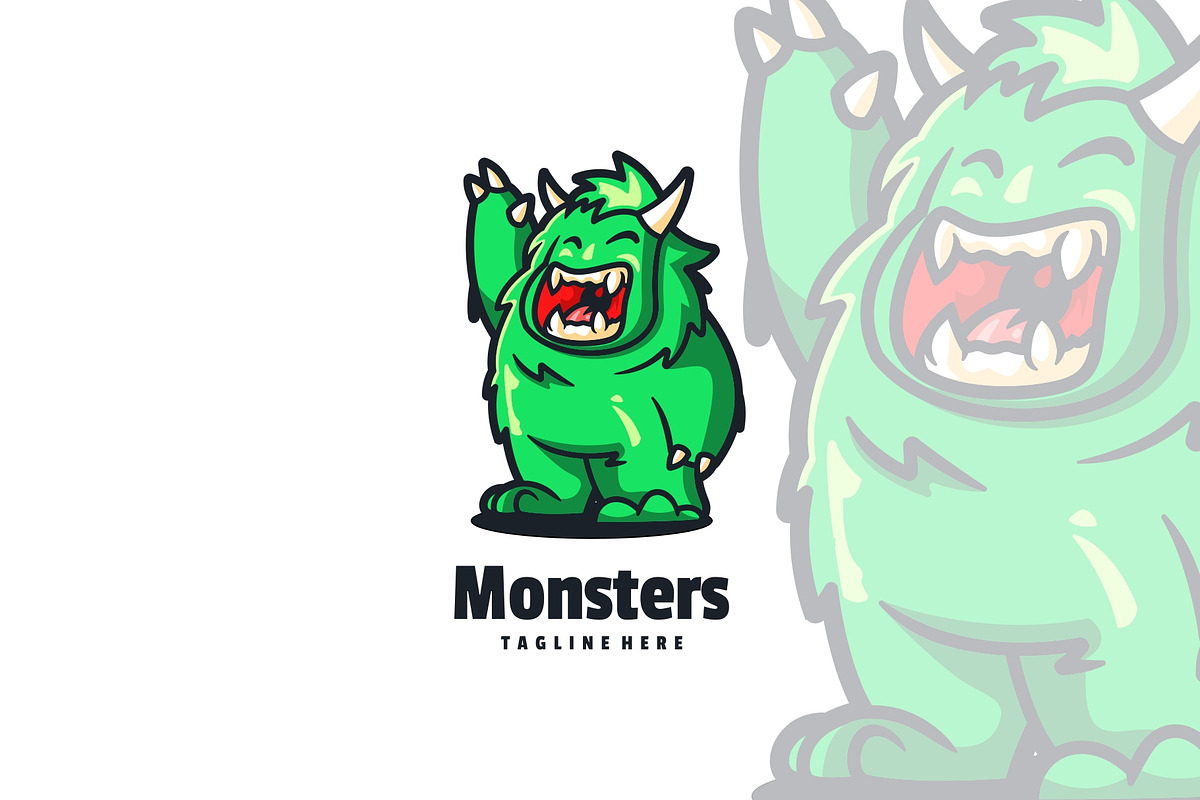 Monsters Mascot Cartoon Logo., a Branding & Logo Template by ModalTampang