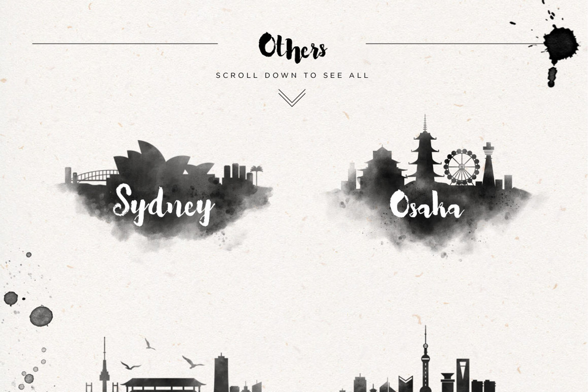 85 - Watercolor City Skylines, a Branding & Logo Template by Kursat Unsal (Photo 4 of 4)