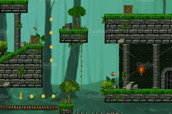 Platformer Tileset Hd 2 Forest