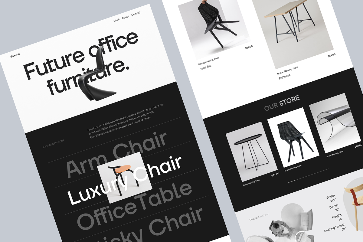 Furniture Landing Page Design, a Landing Page Template by UiDex (Photo 2 of 4)