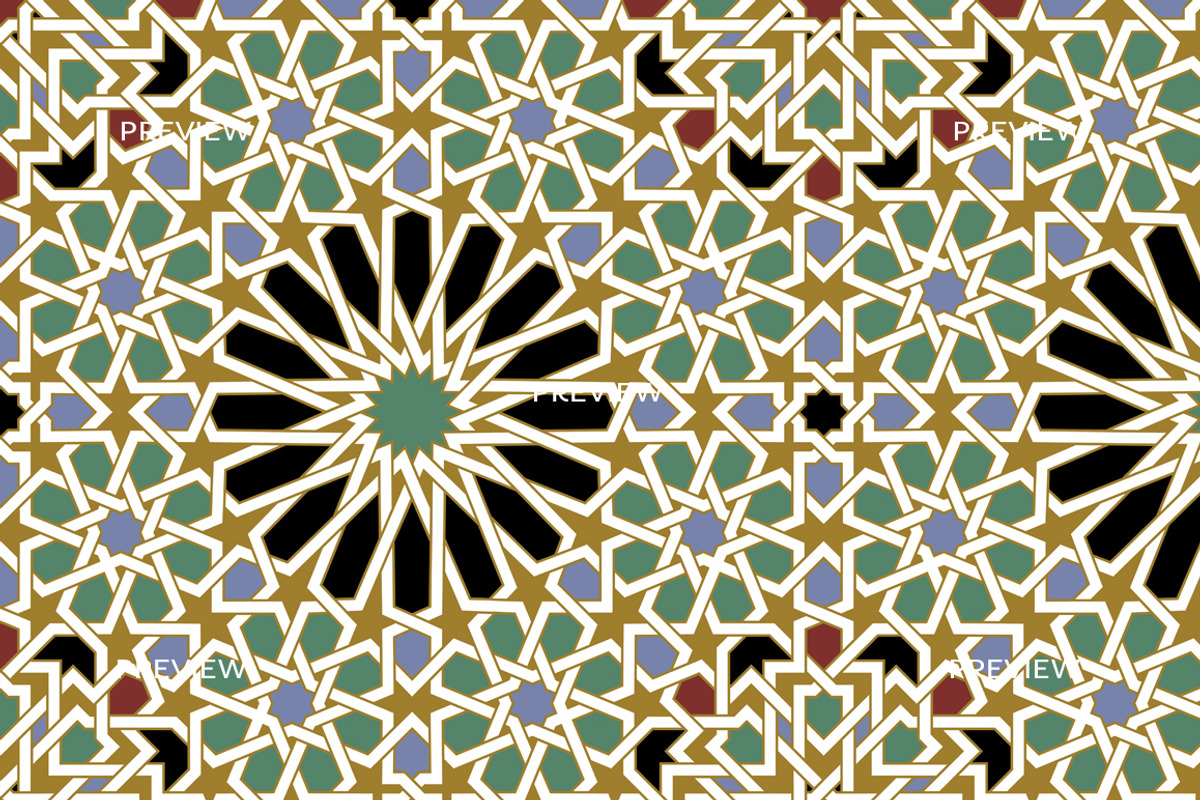 4 different Morocco patterns, a Pattern Graphic by Azat1976