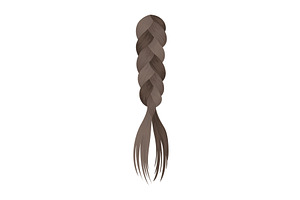 Hair braid. Long female fashion, an Object Illustration by the8monkey
