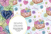 SEWING Digital Papers, a Work Illustration by Masha  Studio (Thumbnail 6 of 7)