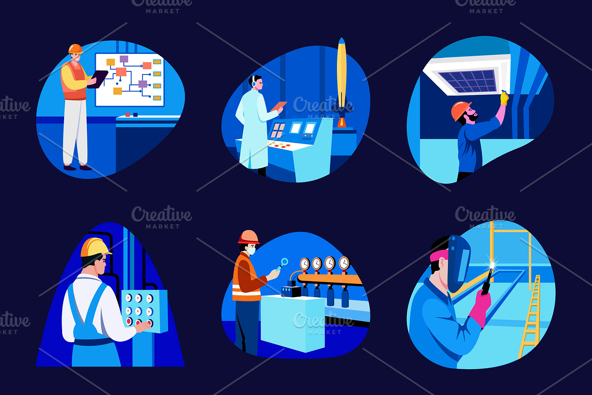 Engineering Illustration Art Set, a Technology Illustration by Brickclay (Photo 8 of 10)