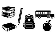 Back To School Silhouette Bundle, an Illustration by Designer_Momina (Thumbnail 45 of 51)