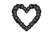 Floral Heart Frame Silhouette Pack, an Illustration by Artivon (Thumbnail 45 of 49)