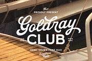 Goldray Club Retro Font Duo, a Script Font by Letterhend Studio (Thumbnail 1 of 9)