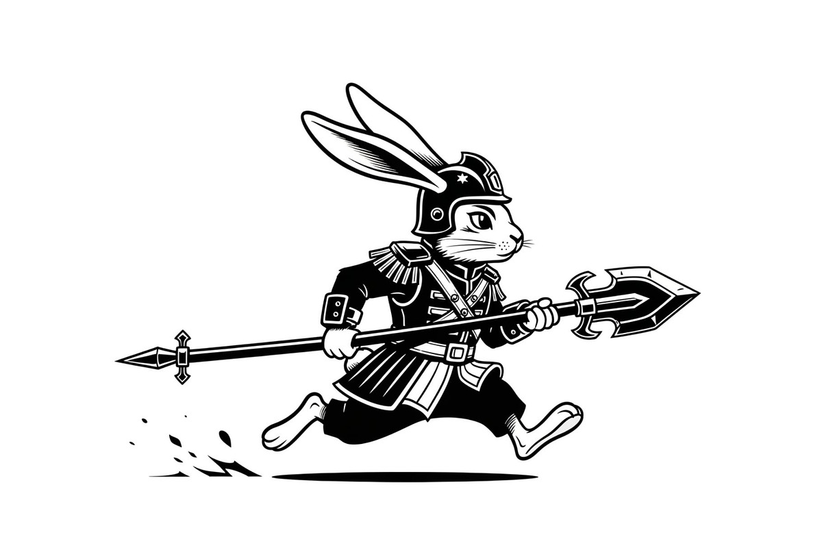 Warrior Bunny Knight Silhouette, an Illustration by jahid234 (Photo 48 of 49)