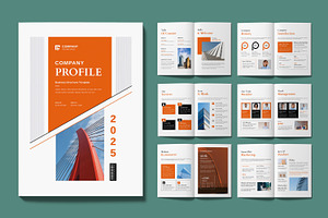 Company Profile Template Layout, a Brochure Template by MightyDesign