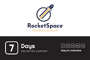 Rocket Startup Logo Template, a Branding & Logo Template by Pentaclay (Thumbnail 4 of 4)
