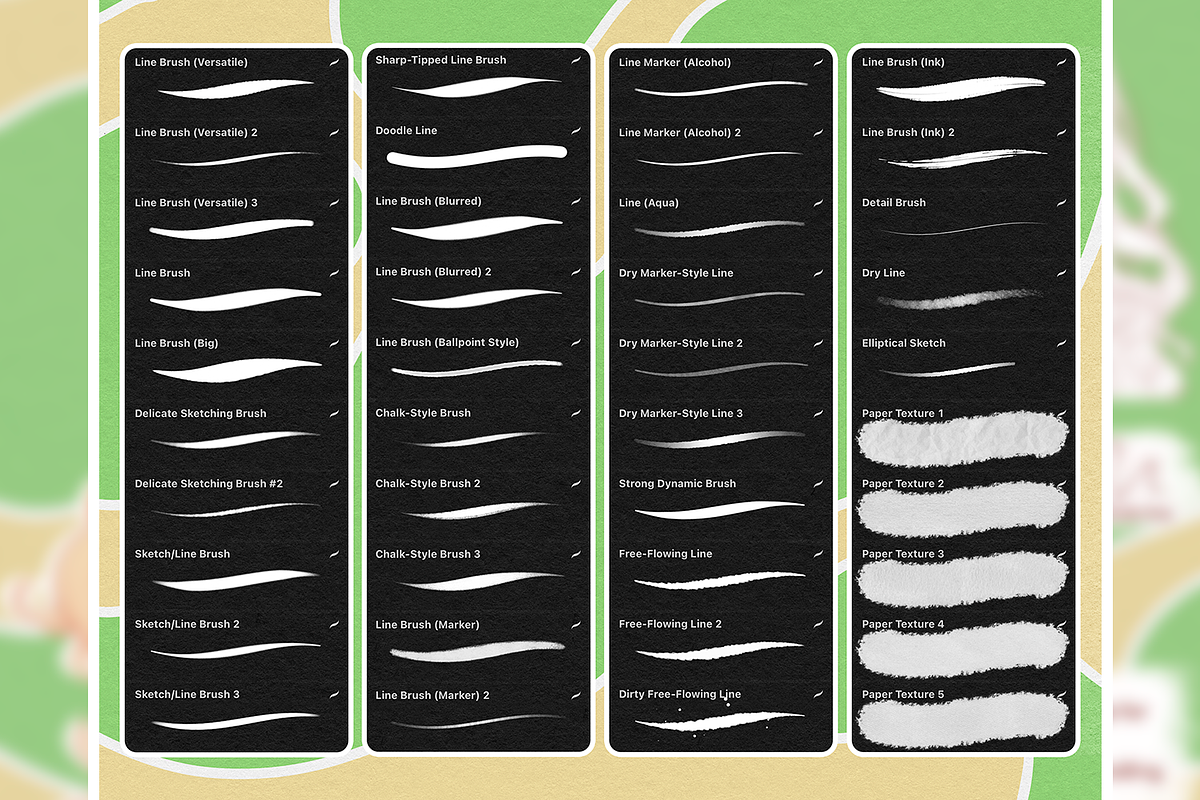 Soft LineArt Brushes for Procreate, a Brush Add-On by Disyukov (Photo 6 of 8)