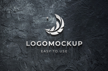 3D wall Logo Mockup Sign