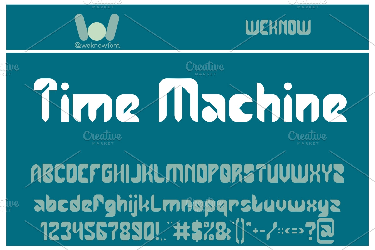 Time Machine font, a Font by weknow (Photo 1 of 5)