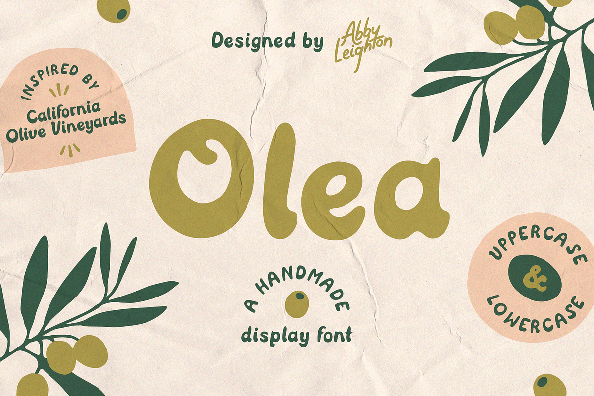 OLEA by Abby Leighton, a Font by Abby Leighton Studio (Photo 1 of 4)