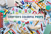 Crafter's Colorful Props, a Pens & Pencil Mockup by JSquarePresents (Thumbnail 1 of 9)