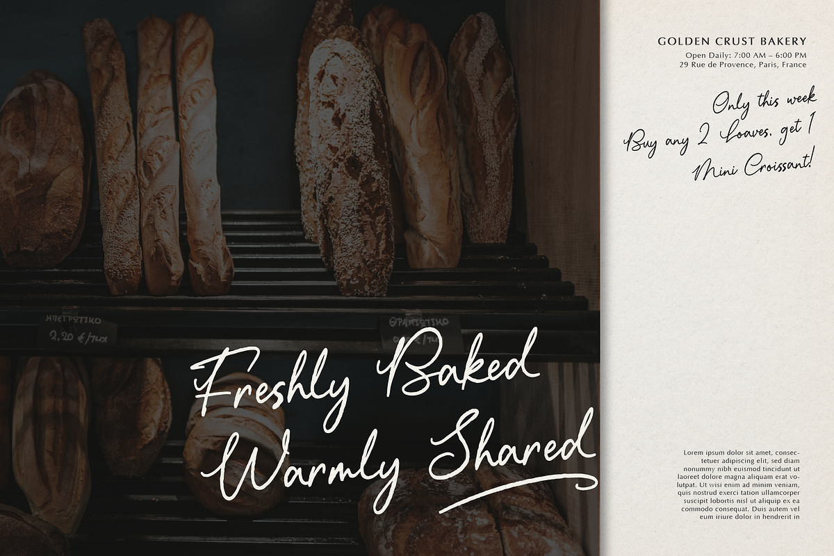 Day Dreaming | Script Handwritten, a Script Font by Denustudios (Photo 6 of 12)