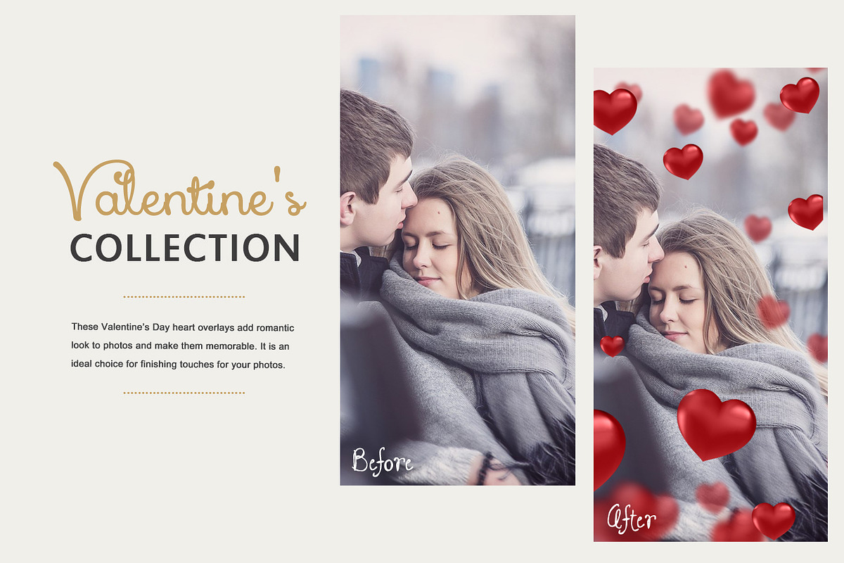 Heart Valentine's Photoshop Overlays, a Layer Style Add-On by Creative Shop (Photo 3 of 4)