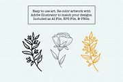 Floral Clipart Hand Drawn Bundle, an Illustration by Hannah Eliza Studio (Thumbnail 3 of 7)
