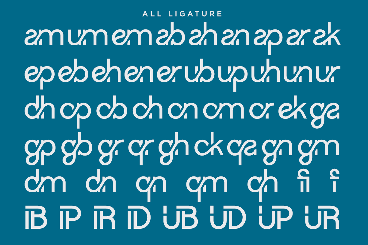 Glanzyo - Modern Stencil Font, a Font by RagamKata (Photo 9 of 10)