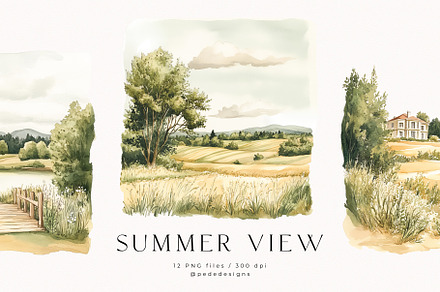 Summer View, an Illustration by PeDe Designs
