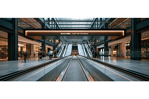Black Friday Sale Banner in Luxury, an Architecture Photo by piter.goskov