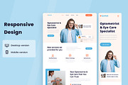 Optometrist & eye care Web Design, a Wireframe Template by INSPR STD (Thumbnail 2 of 6)