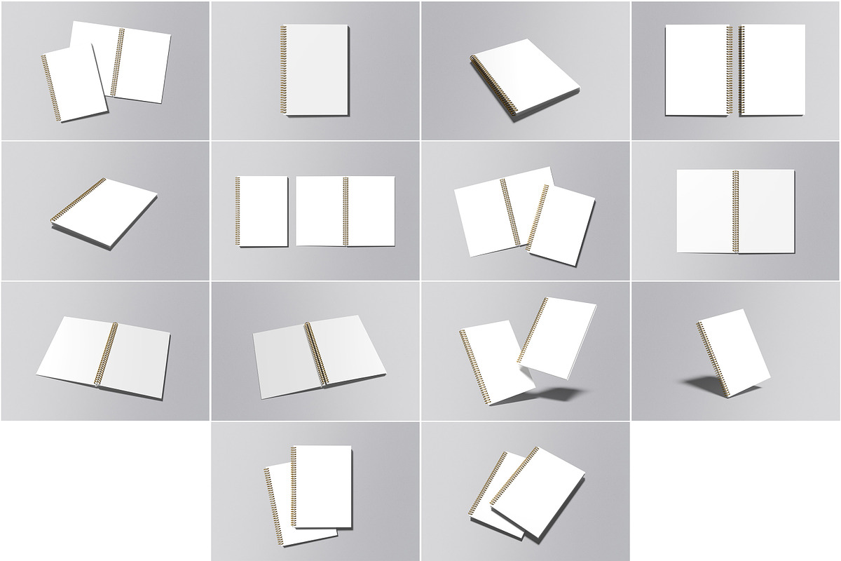 A4 Spiral Notebook Mockup, a Print Template by graphicsecond (Photo 16 of 16)
