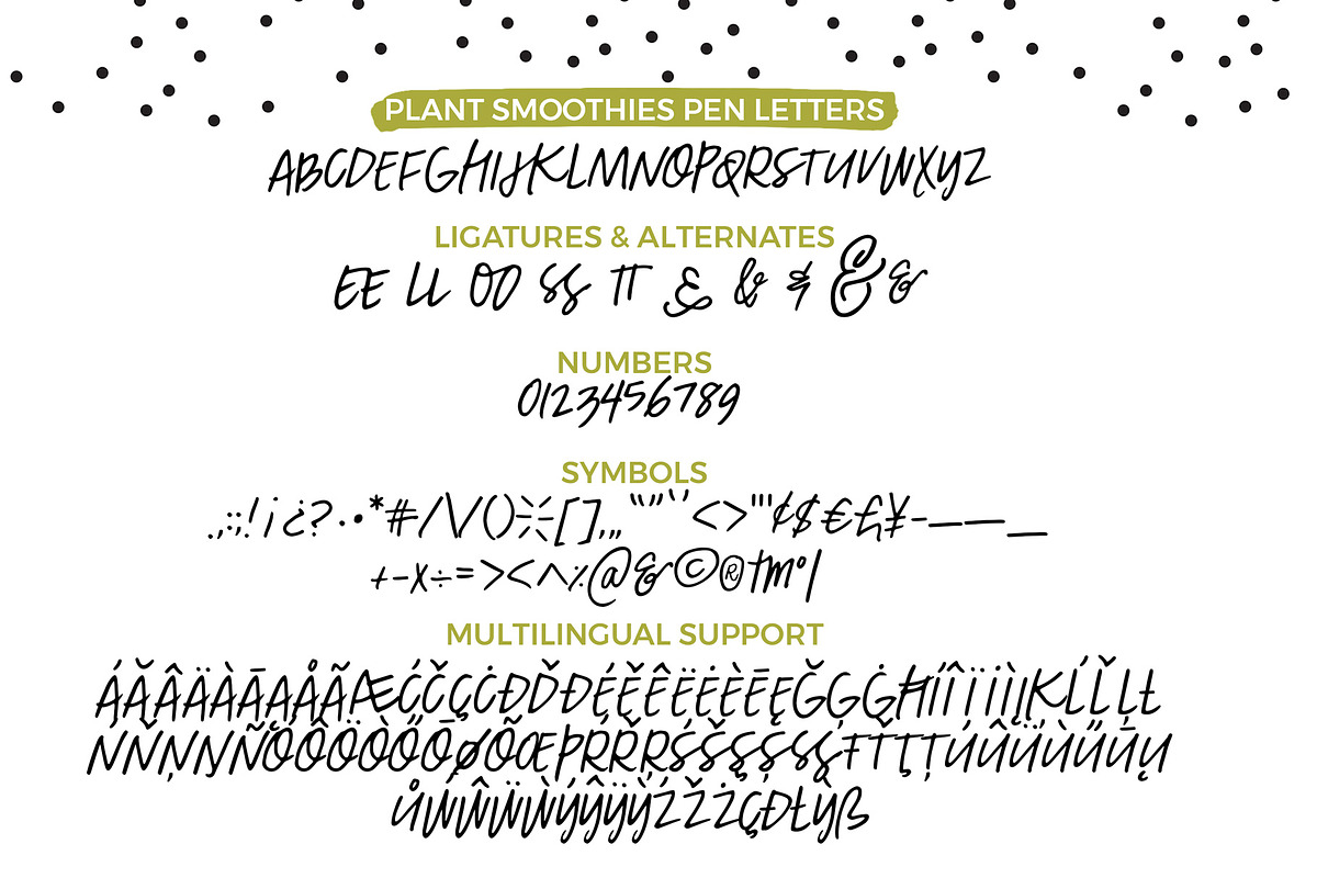 Plant Smoothies Script, a Script Font by Katie Hill (Photo 10 of 11)