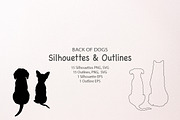 Back of Dogs Silhouettes, Outlines,, an Animal Illustration by Corner Croft (Thumbnail 2 of 4)