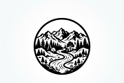 60 Eco Globe Landscape Silhouette, a Technology Illustration by Amazin_art (Thumbnail 33 of 49)