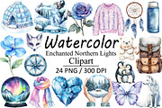 Enchanted Northern Lights Clipart, an Illustration by Design Market (Thumbnail 1 of 3)