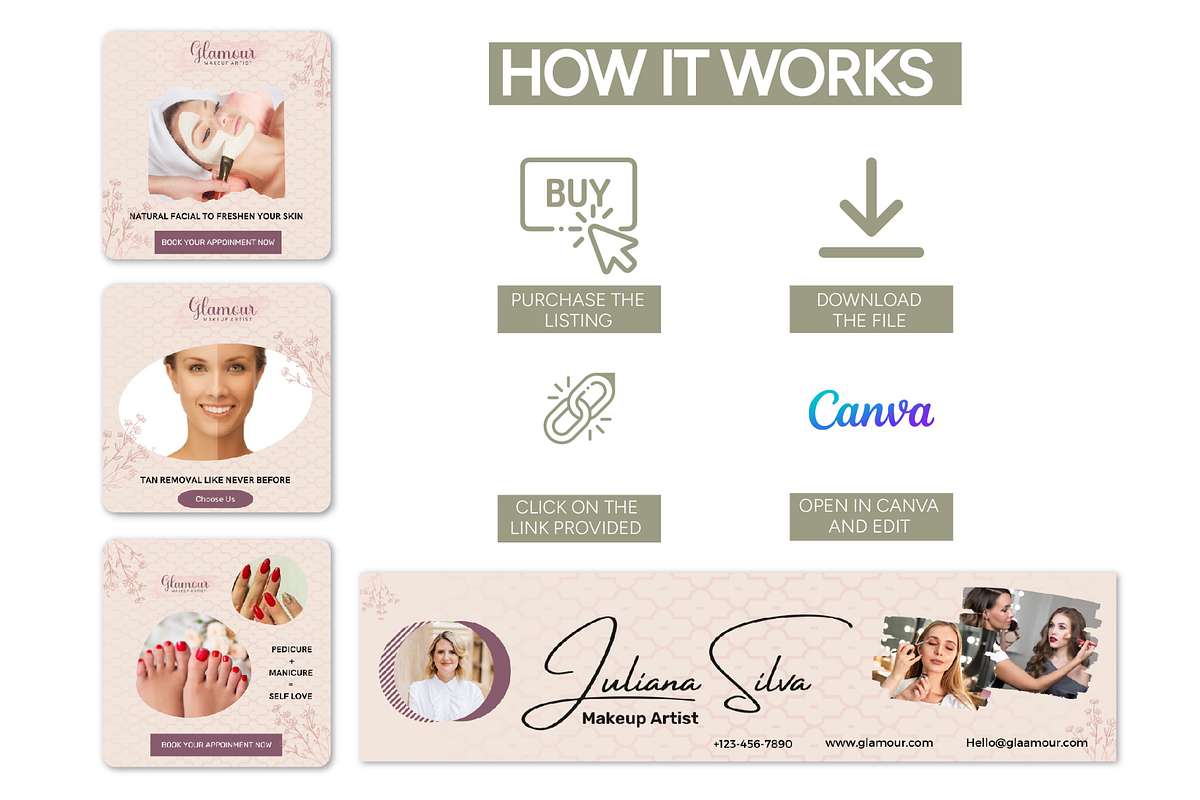 Makeup Artist Marketing Mini Bundle, a Social Media Template by Branding by Kellsey (Photo 5 of 5)