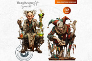 Spooky Halloween Characters Clipart, a Seasonal Illustration by ThatsDesign Art (Thumbnail 6 of 10)