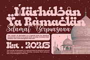 Qebica–Arabic Decorative Slab Serif, a Handwritten Font by MaikoHatta (Thumbnail 9 of 9)