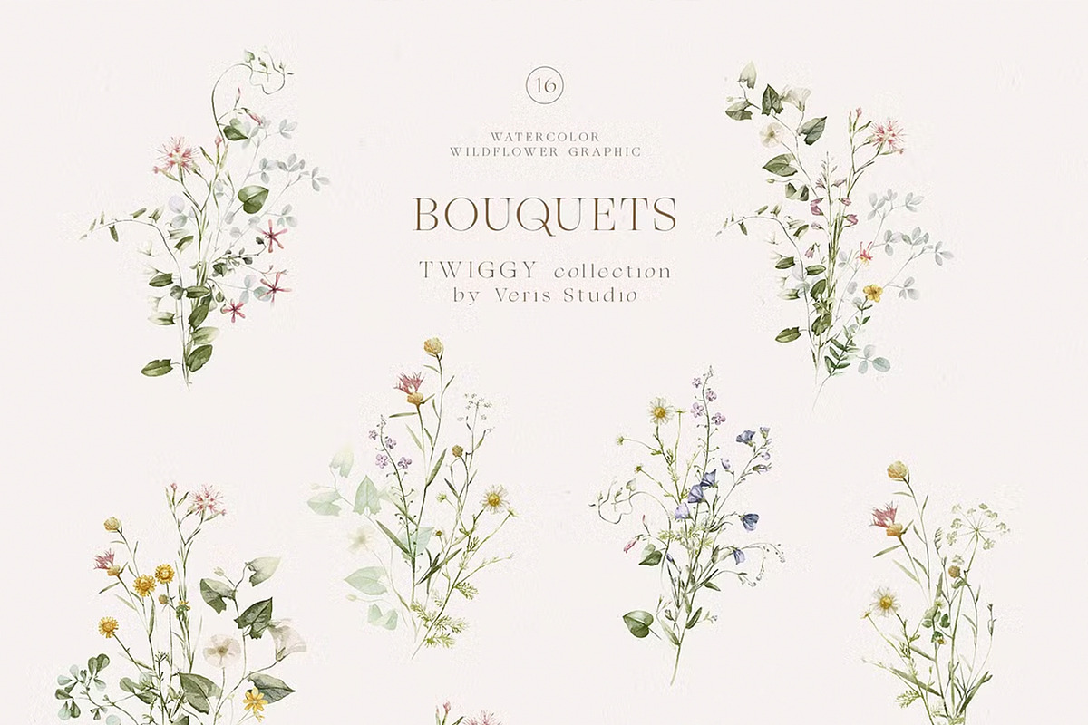 BUNDLE Watercolor Floral Graphic, a Decorative Illustration by Veris Studio (Photo 40 of 43)