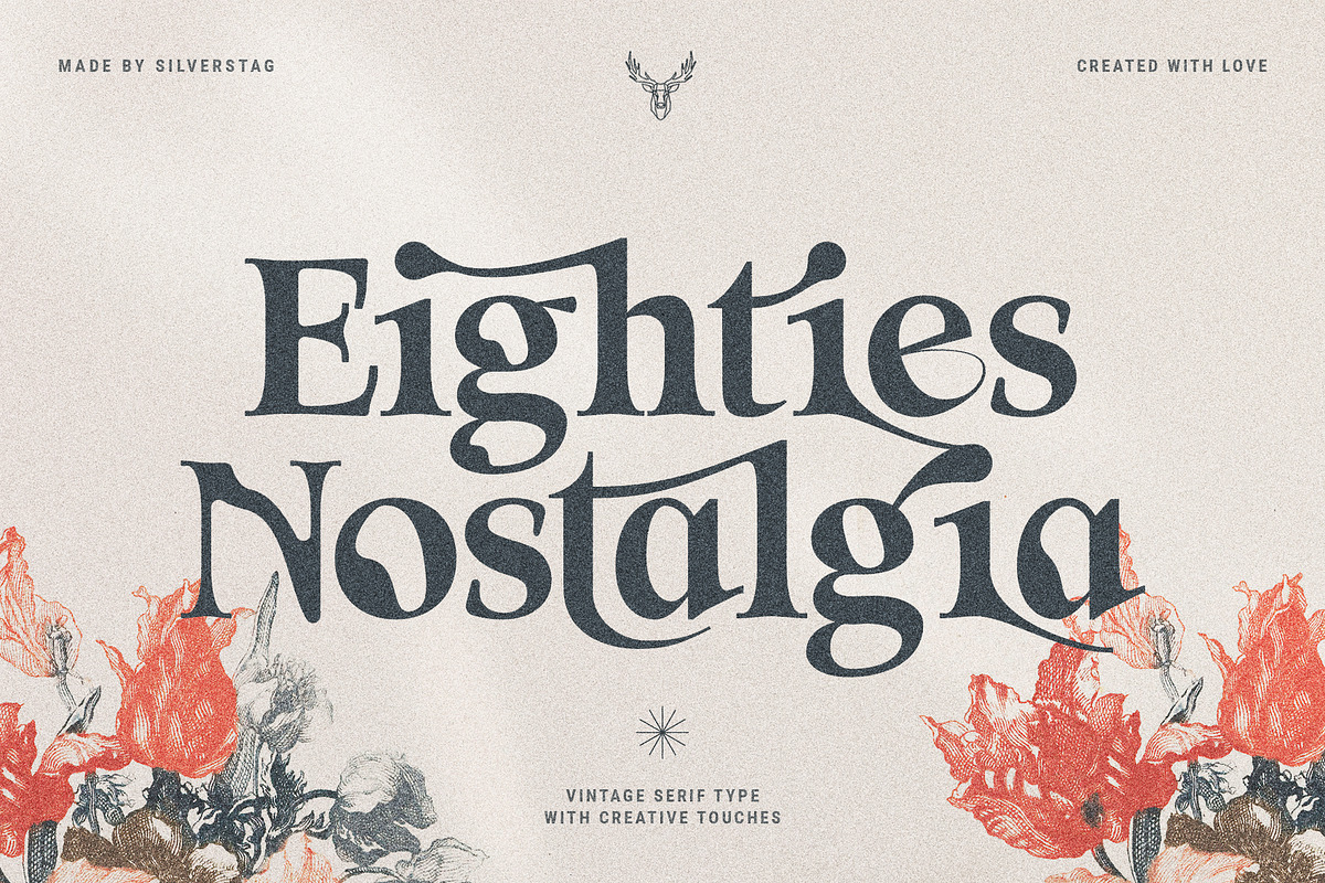 Eighties Nostalgia - Ligature Serif, a Serif Font by SilverStag Type Foundry (Photo 1 of 20)