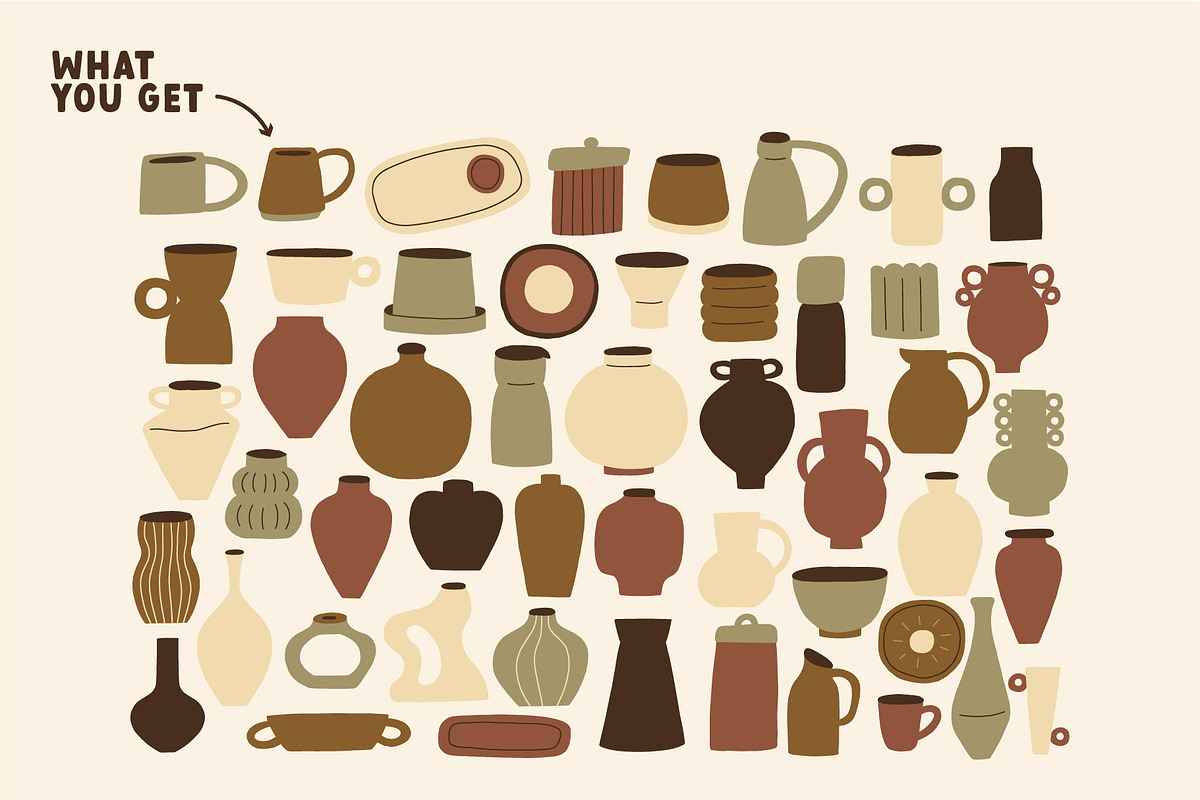 Organic Pottery Ceramic, an Object Illustration by AnkaDrozd (Photo 3 of 6)