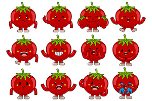 Tomato Mascot Cartoon Character, an Illustration by MEDZ