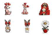 Sweet Valentine Clipart, an Illustration by CreationArt (Thumbnail 6 of 6)