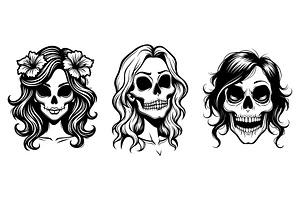 Woman Skulls, an Empty State Illustration by Pixes
