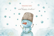 Watercolor festive winter clipart, an Illustration by OrangePeafowlArt (Thumbnail 11 of 11)