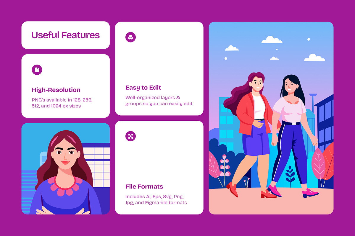 Women Day Illustrations Set, a Person Illustration by Brickclay (Photo 2 of 13)
