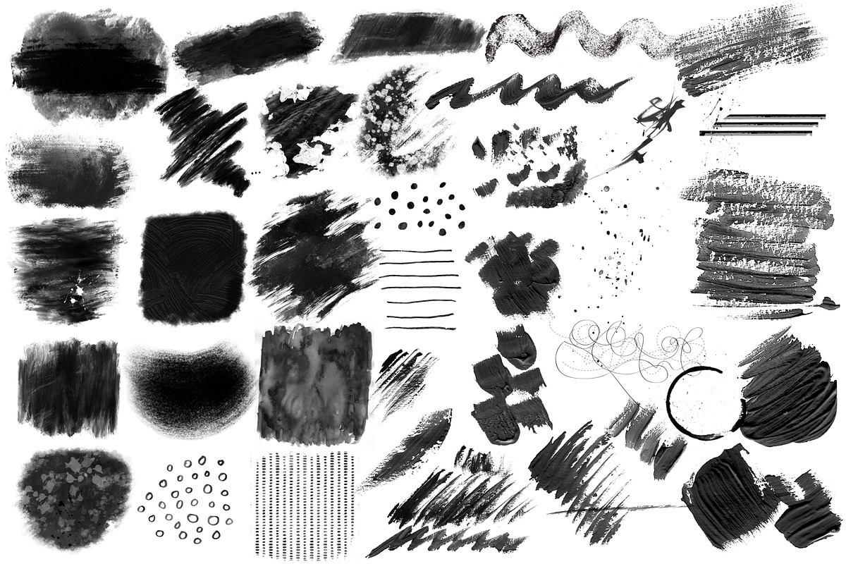 105 Procreate Painterly Brush Stamps, a Brush Add-On by Li Zamperini (Photo 6 of 6)